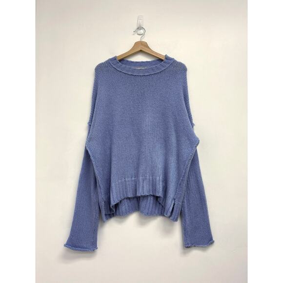 Wooden Ships Mohair Wool Blend Chunky Knit Boxy Relaxed Crew Neck Sweater M/L - Picture 11 of 11